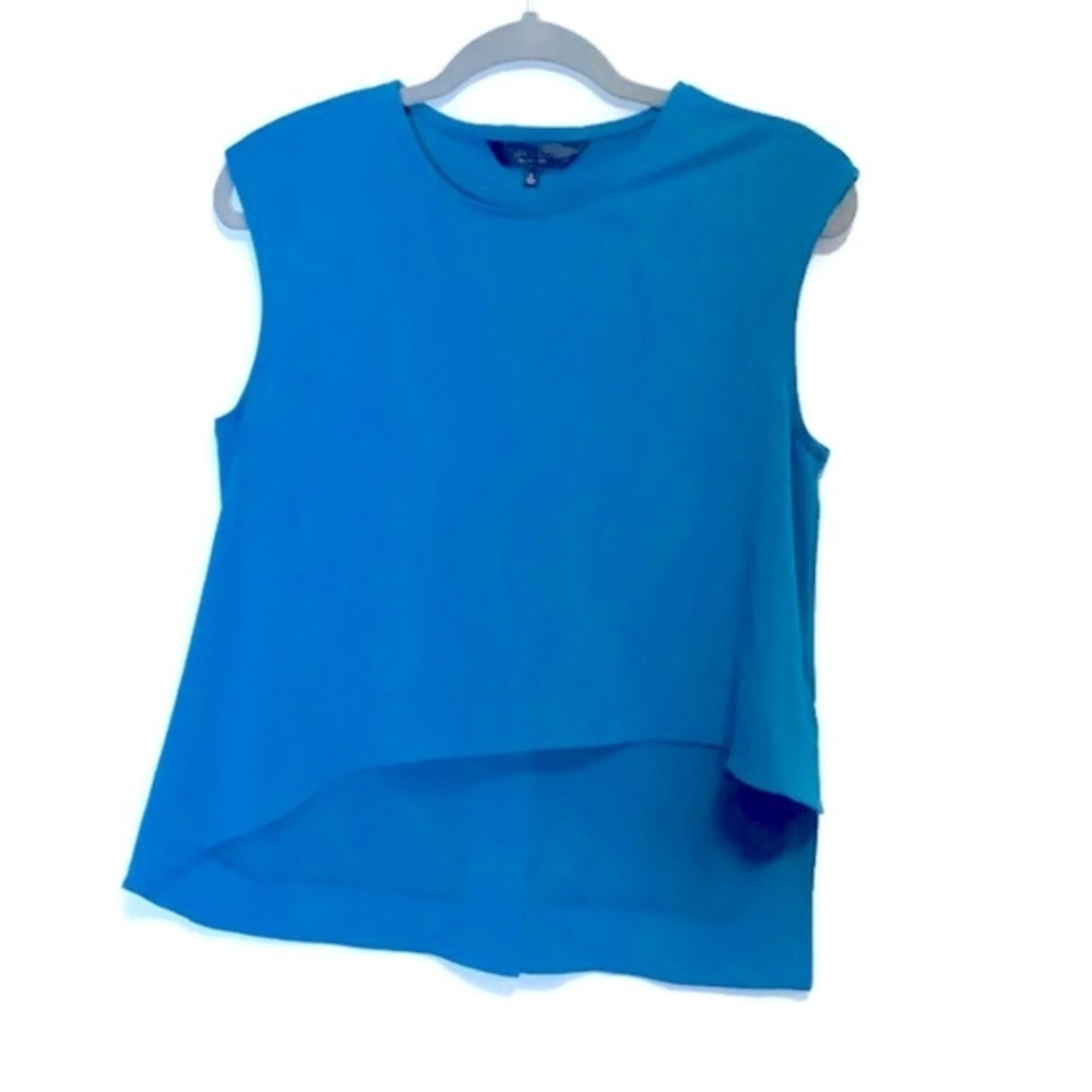 Rachel Rachel Roy Blue Sleeveless Work Blouse S